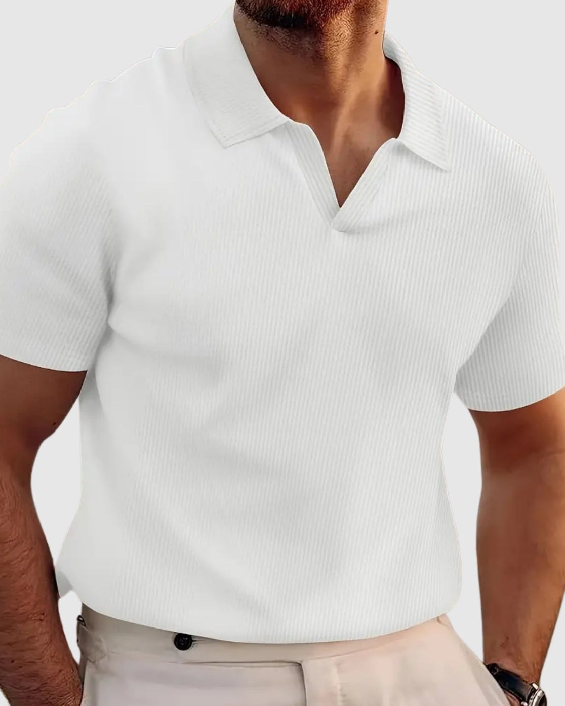 Sebestyén | Elegáns V-nyakú férfi póló