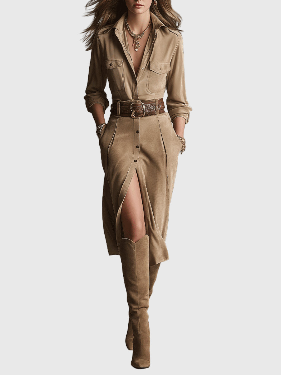 Szofia | Elegáns Suéd Ruha