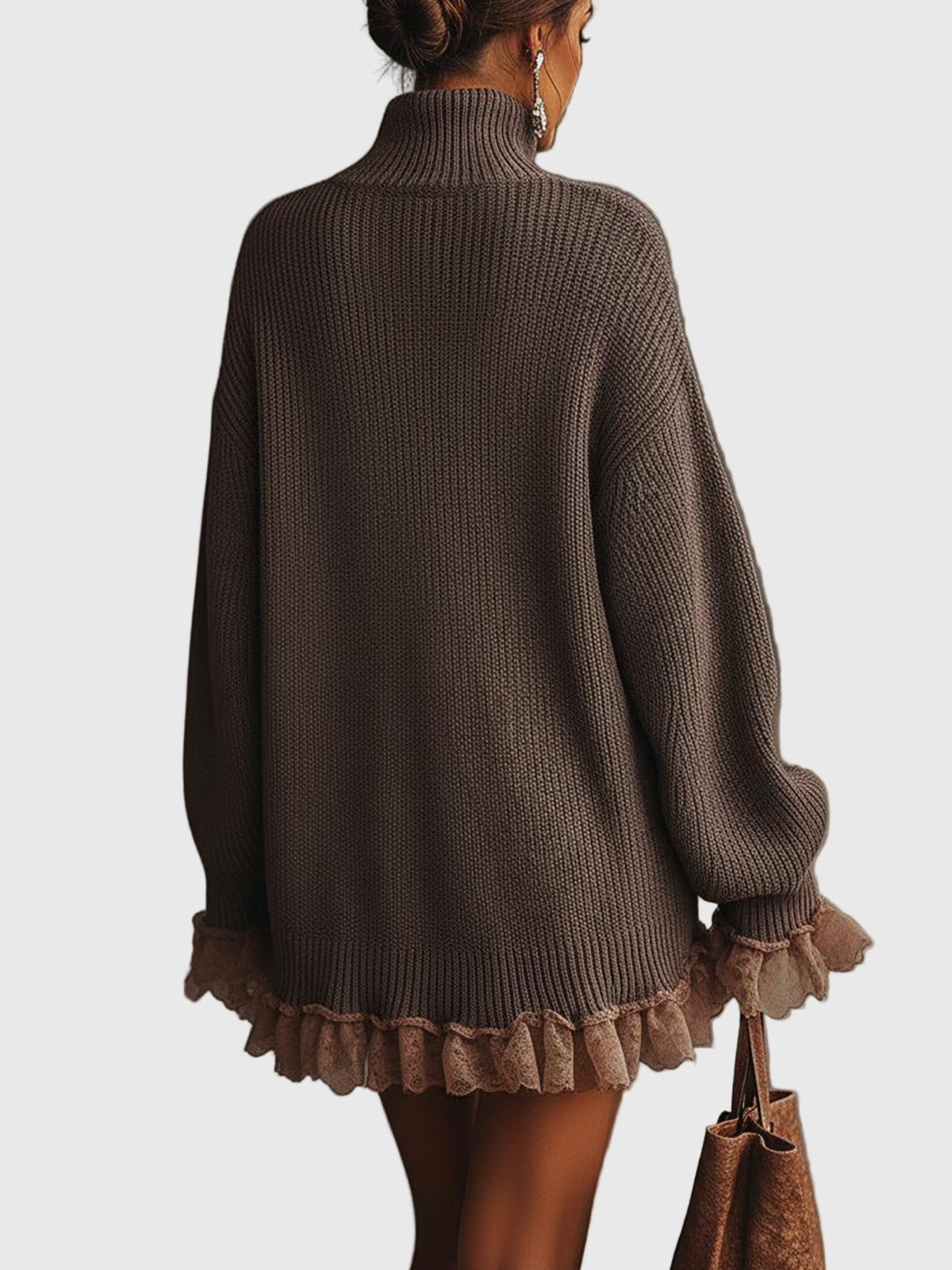 Nina | Elegáns meleg fodros ruha