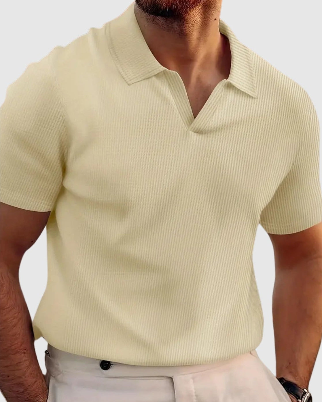 Sebestyén | Elegáns V-nyakú férfi póló