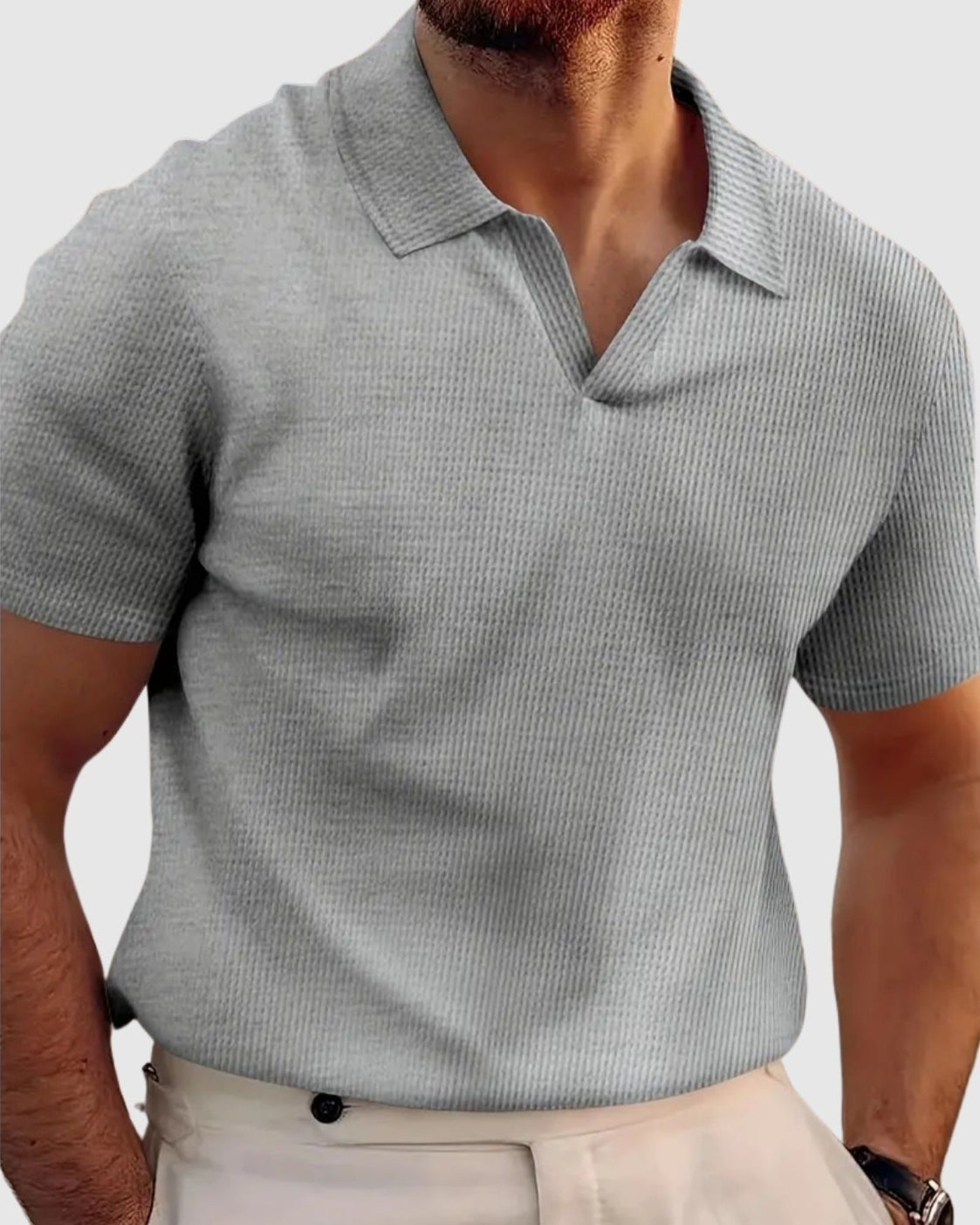Sebestyén | Elegáns V-nyakú férfi póló