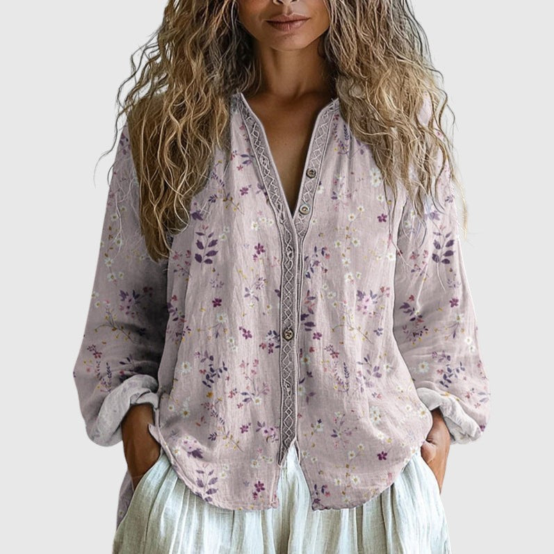 Ambré | Elegáns levélmintás női ing