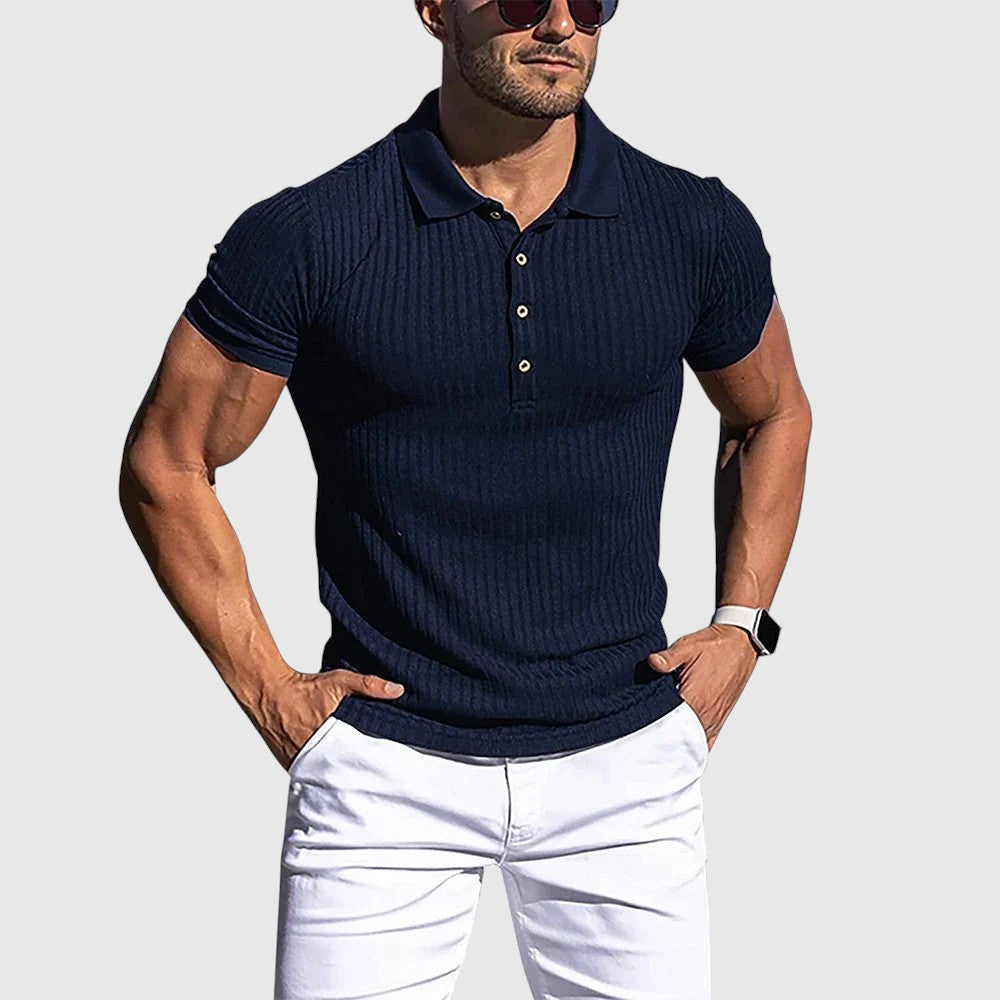 Henrik | Elegáns csíkos férfi pólóing