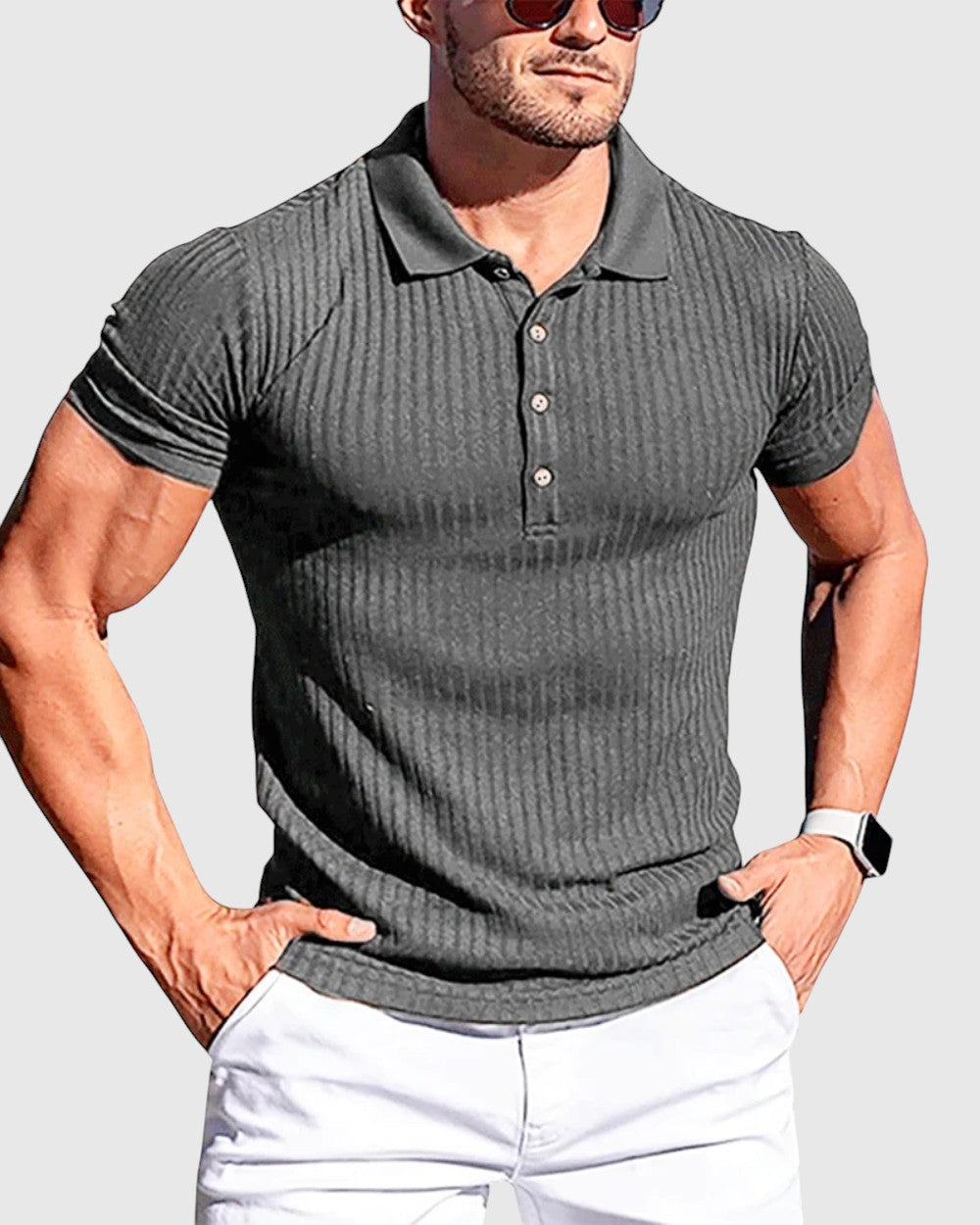 Henrik | Elegáns csíkos férfi pólóing