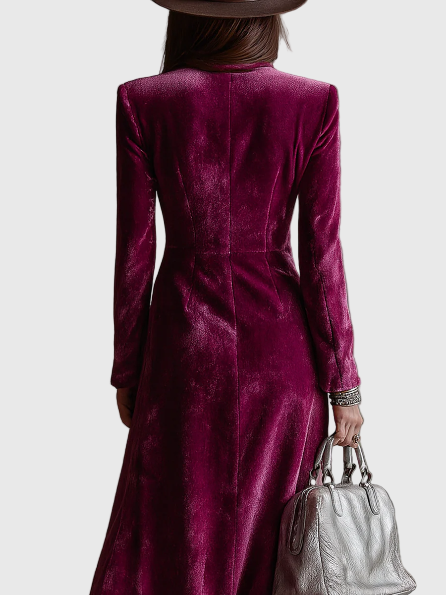 Amélia | Velúr zakó-ruha elegáns stílus